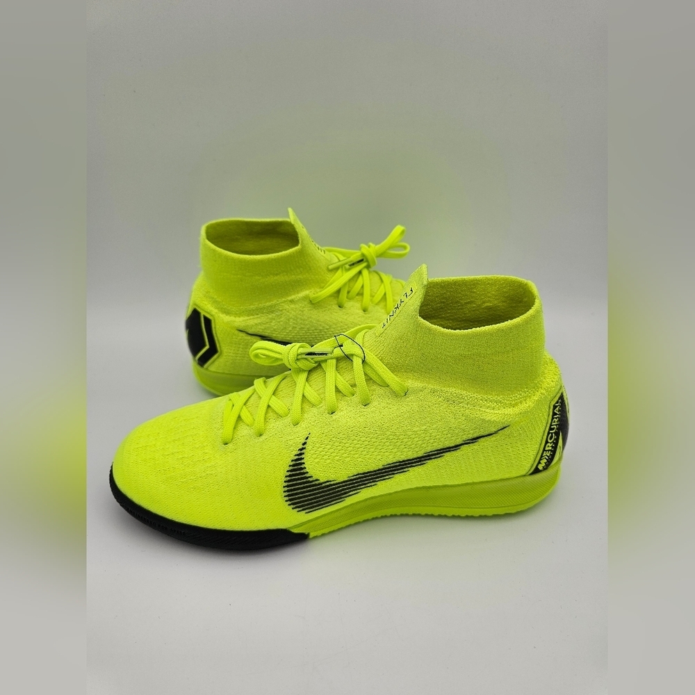 Nike SuperflyX 6 Elite IC Volt Black Indoor Soccer Shoes Mens Sz 6/Wmns 7.5 RARE